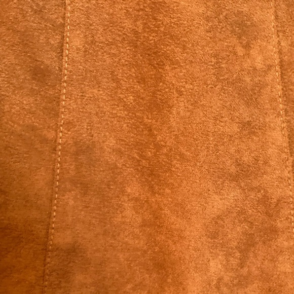 brown faux suede skirt - Picture 3 of 4